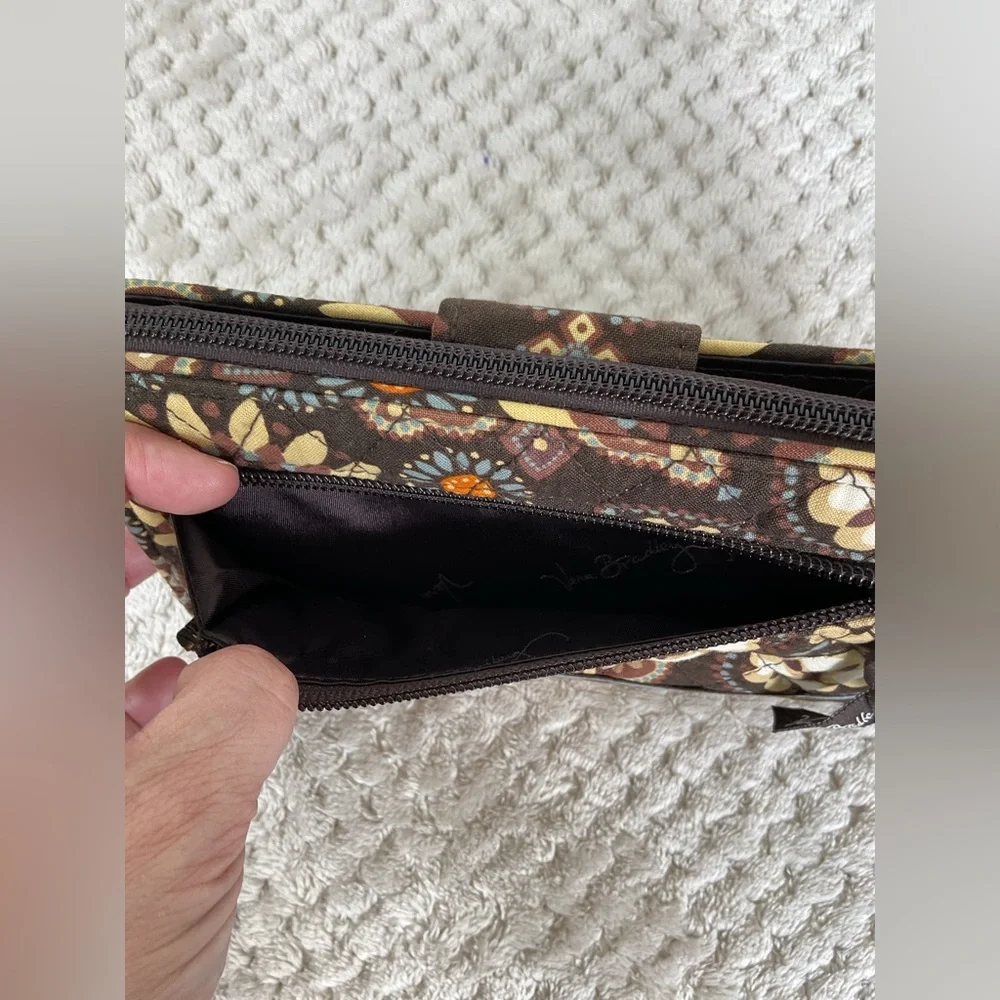 Vera Bradley Brown Floral Wallet - Picture 7 of 7